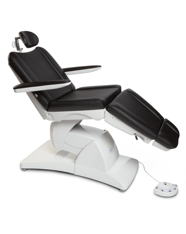 El Tricobed es un sillón único de tratamientos diseñado para tratamientos estéticos, operaciones de trasplante capilar prolongadas o tratamientos de la zona de la cabeza y el cuello.